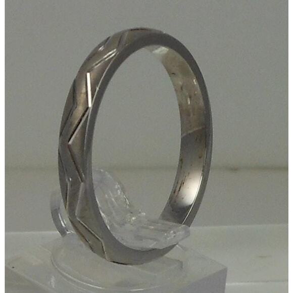 Vintage 925 Sterling Silver Diamond-Cut Ring Thailand Handcrafted Size 12 NOS - Picture 2 of 9